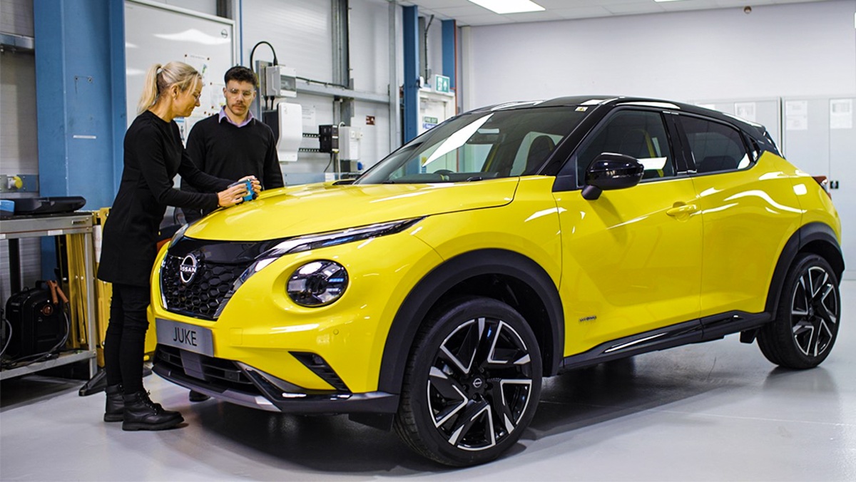 Yellow Nissan Juke